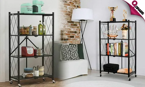 4-Layer Foldable Shelves!
